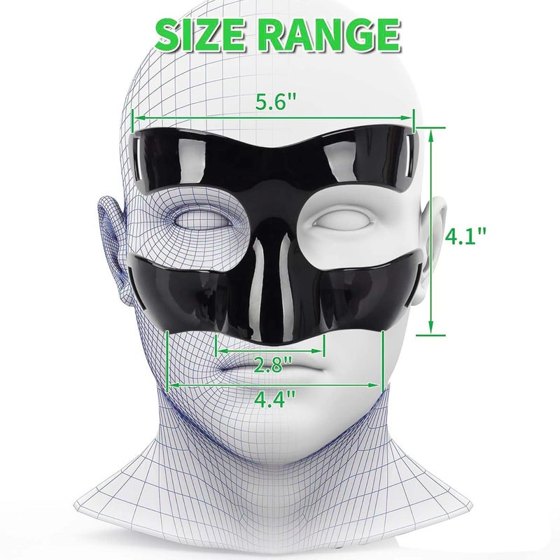 Fenduoer Nose Guard for Sports, Broken Nose, Adustable Face Mask with Foam Padding for Men and Women,Adult,Basketball,Baseball,Football,Softball Face Guard(Black Full Face) - Image 2